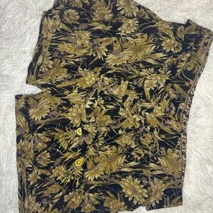 Junglee Billee Floral Black and Gold Women's Shorts